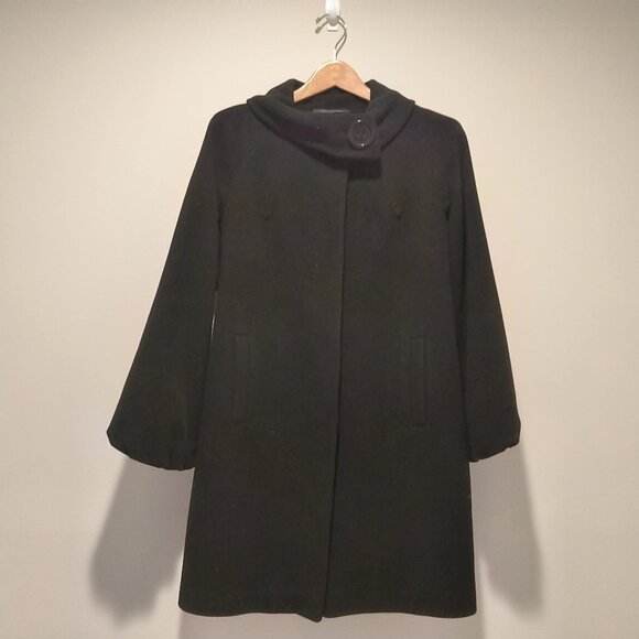 Tahari Jackets & Blazers - TAHARI Womens Black Coat Hidden buttons Size 4